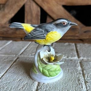 Vintage Porcelain Bird Figurine Hand Painted Made in England